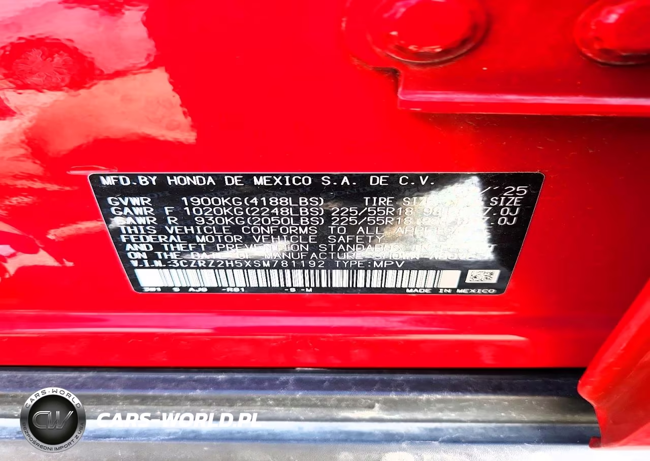 2025 Honda Hr-V Sport VIN:3CZRZ2H5XSM781192 - 14