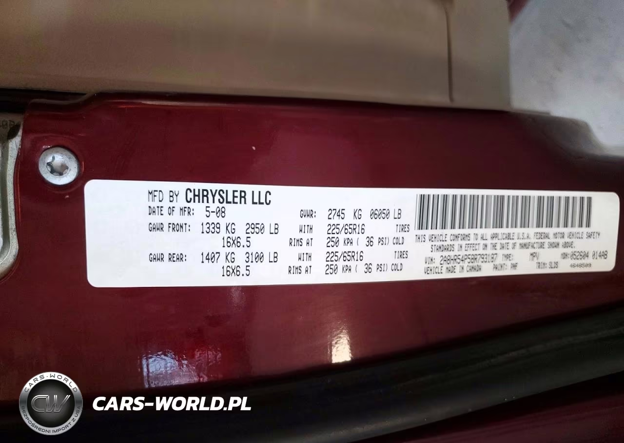 2008 Chrysler Town & Country Touring VIN:2A8HR54P58R793187 - 13