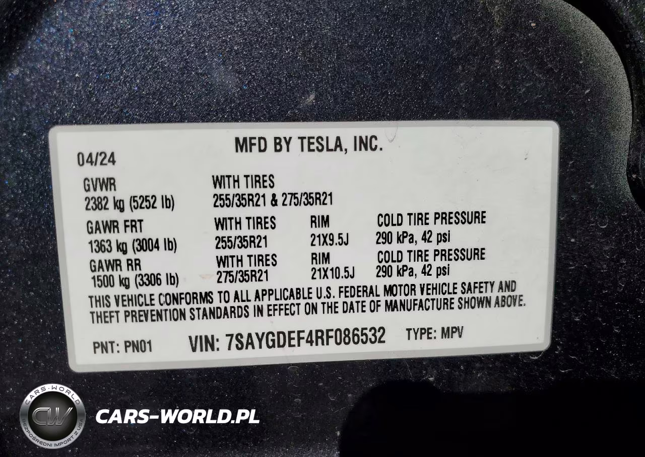 2024 Tesla Model Y Performance Dual Motor All-Wheel Drive VIN:7SAYGDEF4RF086532 - 12