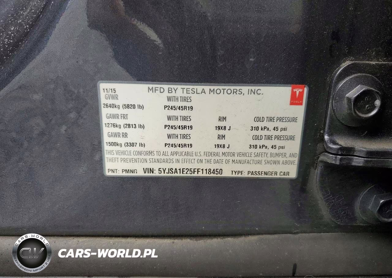 2015 Tesla Model S VIN:5YJSA1E25FF118450 - 12