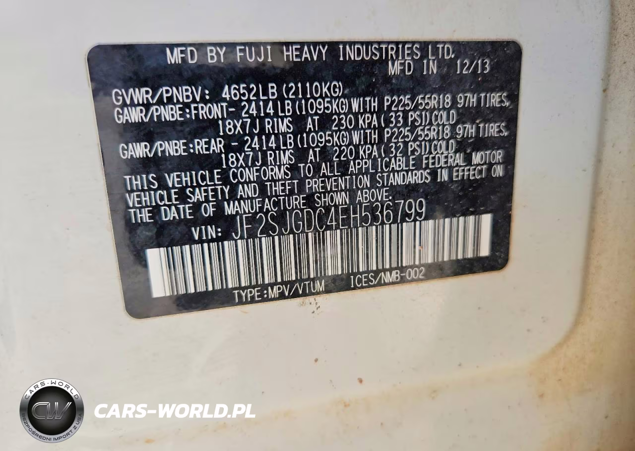 2014 Subaru Forester 2.0Xt Premium VIN:JF2SJGDC4EH536799 - 12