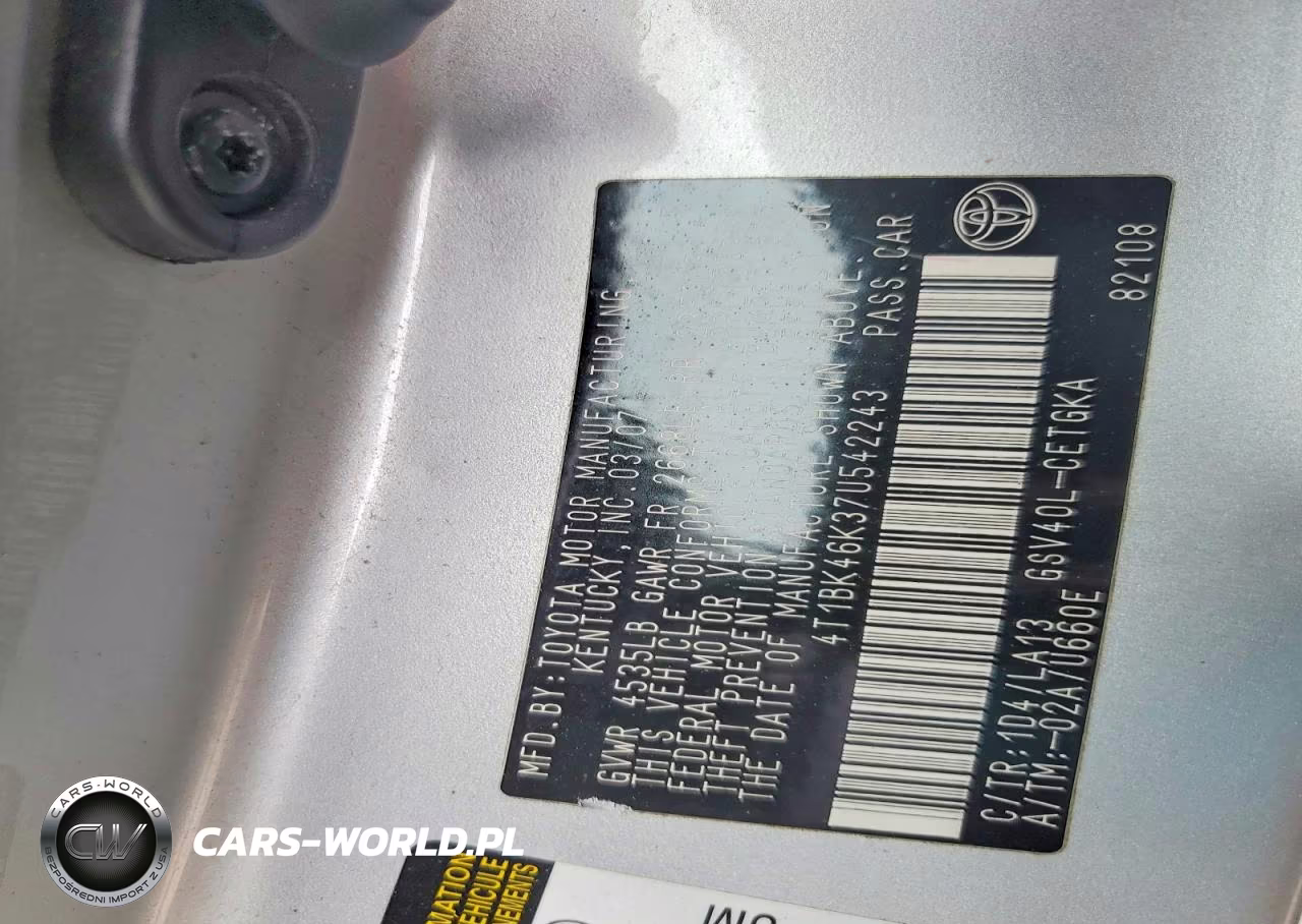 2007 Toyota Camry Xle V6 VIN:4T1BK46K37U542243 - 13