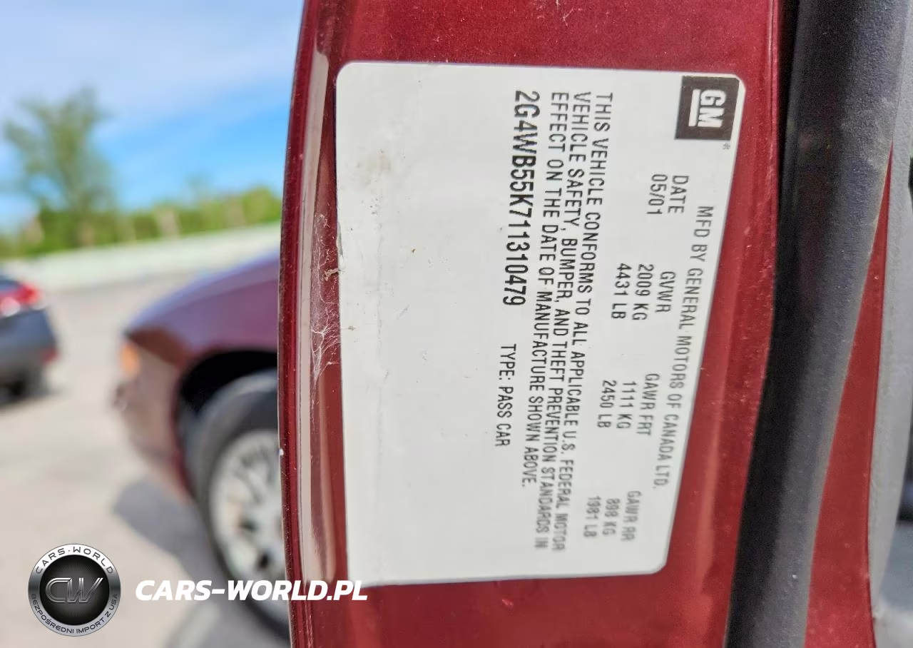 2001 Buick Regal Ls VIN:2G4WB55K711310479 - 12