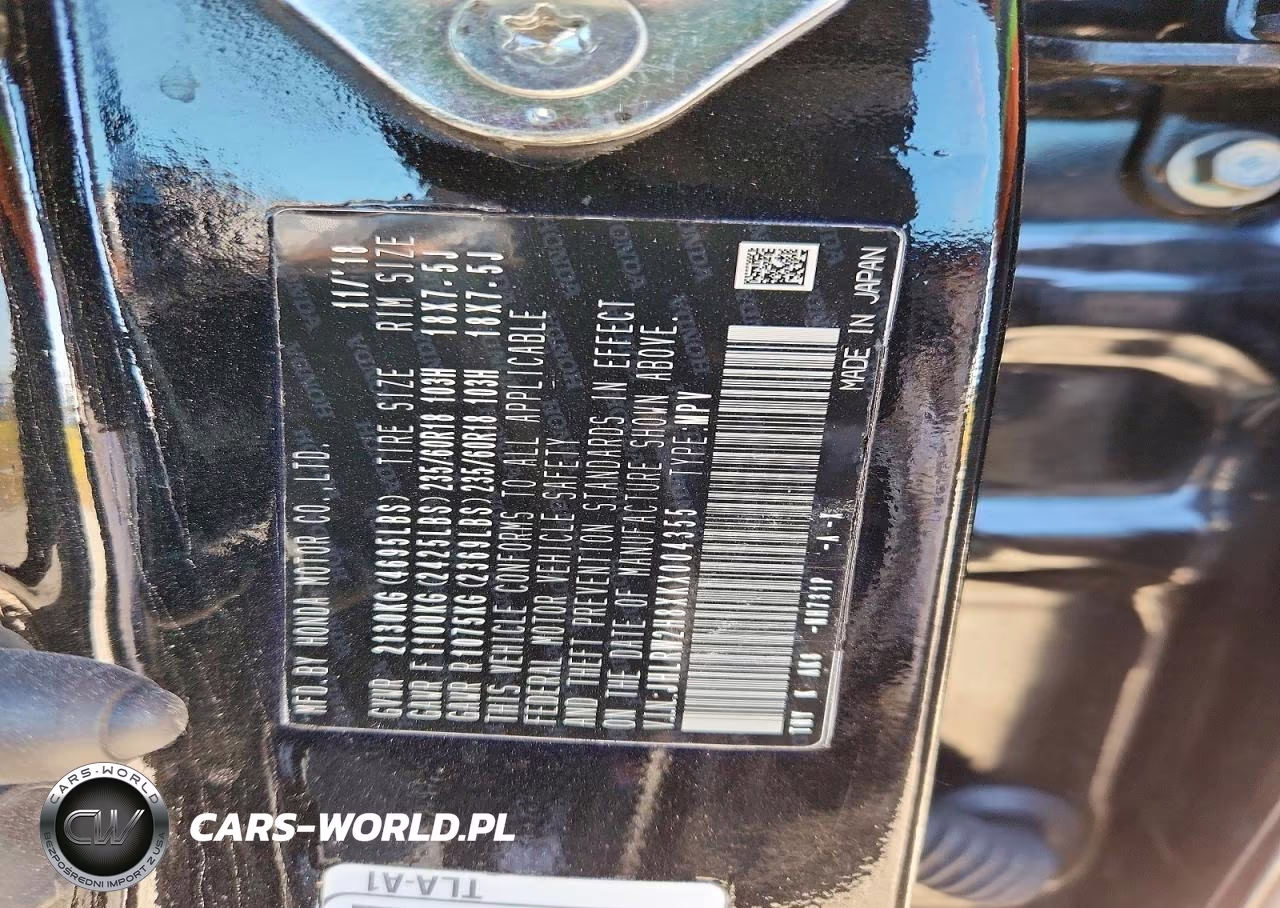 HONDA CR-V EXL VIN:JHLRW2H8XKX004355 - 13