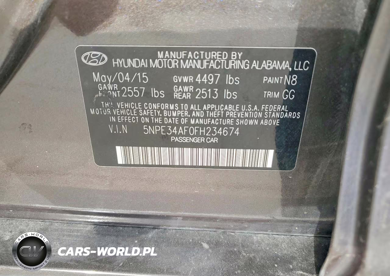 2015 Hyundai Sonata Sport VIN:5NPE34AF0FH234674 - 12