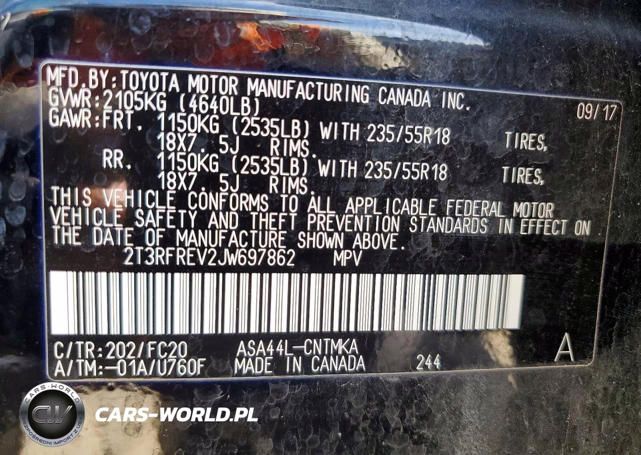 2018 Toyota Rav4 Adventure VIN:2T3RFREV2JW697862 - 13