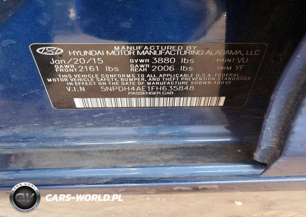 2015 Hyundai Elantra Se VIN:5NPDH4AE1FH635848 - 12