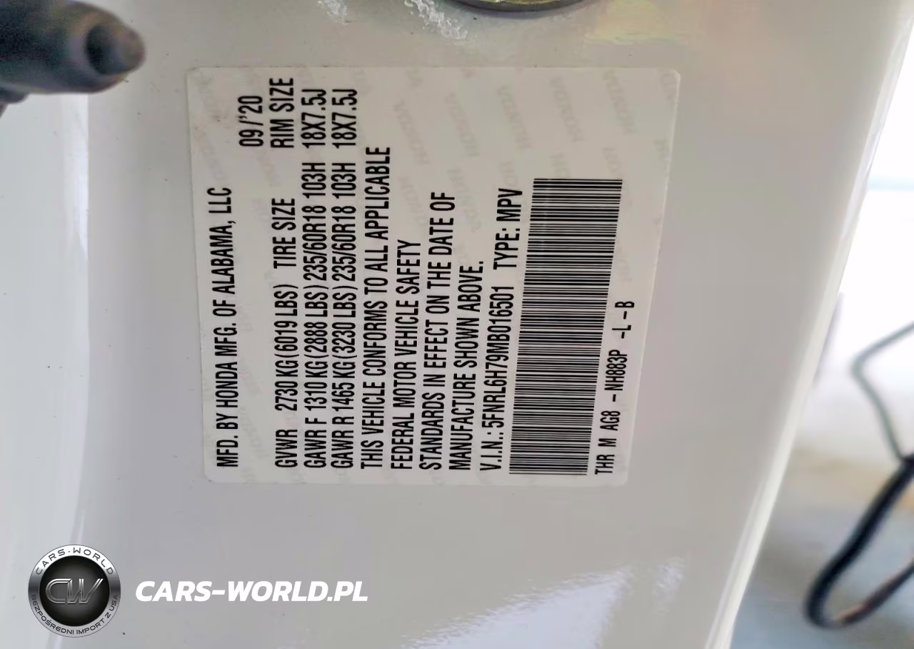 2021 Honda Odyssey Exl VIN:5FNRL6H79MB016501 - 13