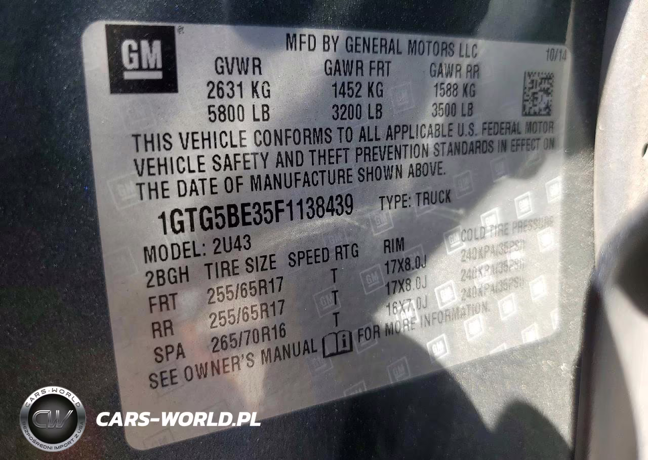 2015 GMC Canyon Sle VIN:1GTG5BE35F1138439 - 12