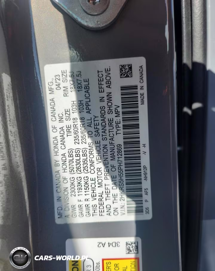 2023 Honda Cr-V Sport VIN:2HKRS5H55PH712869 - 14