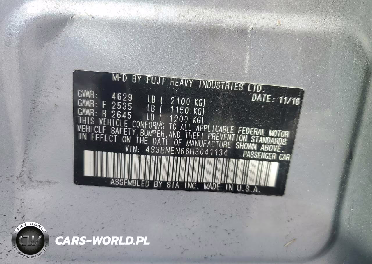 2017 Subaru Legacy 3.6R Limited VIN:4S3BNEN66H3041134 - 12