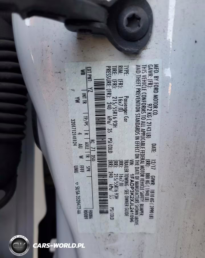 2018 Ford Focus Se VIN:1FADP3K2XJL241096 - 12