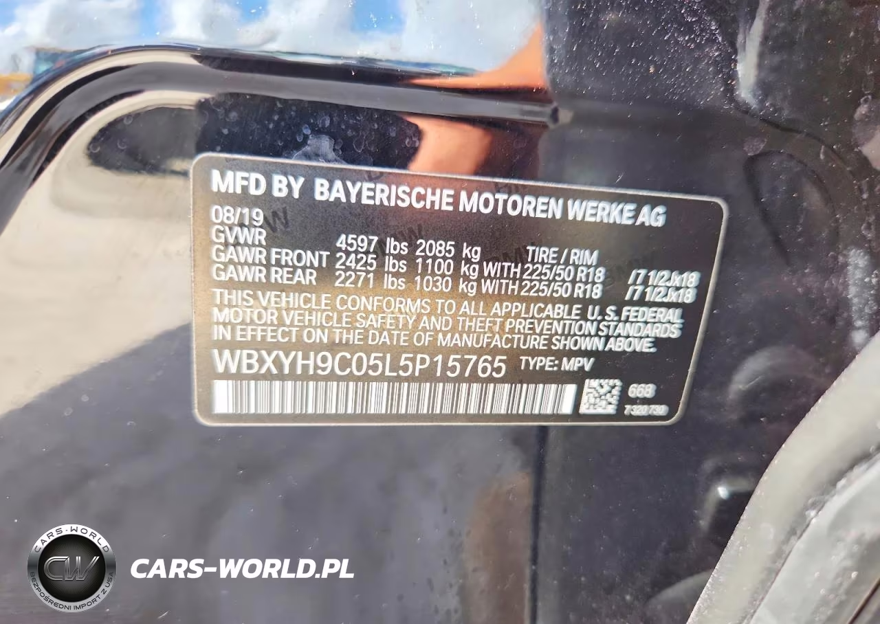 2020 BMW X2 Sdrive28I VIN:WBXYH9C05L5P15765 - 13