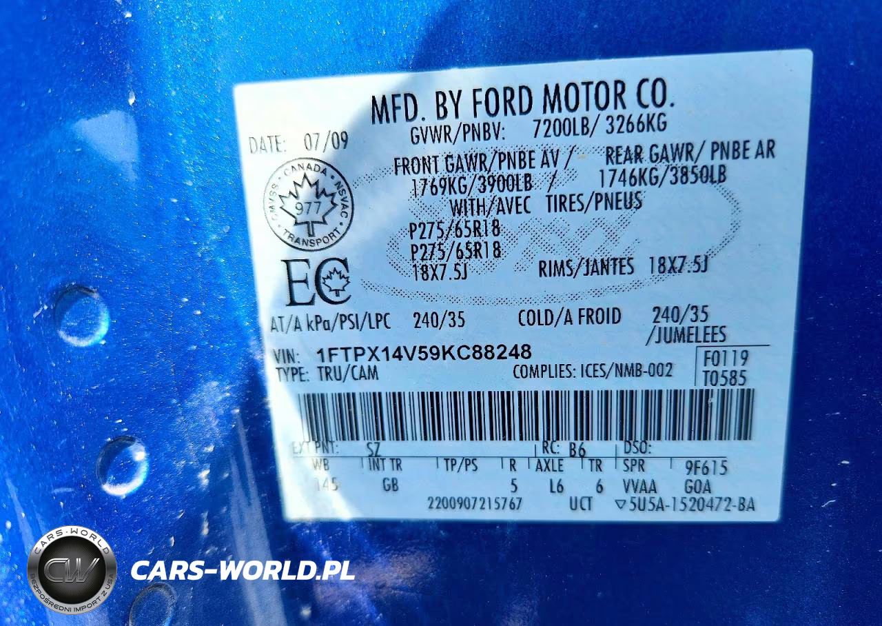 2009 Ford F150 Super Cab VIN:1FTPX14V59KC88248 - 12