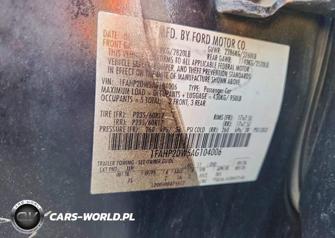 2010 Ford Taurus Se VIN:1FAHP2DW5AG104006 - 14