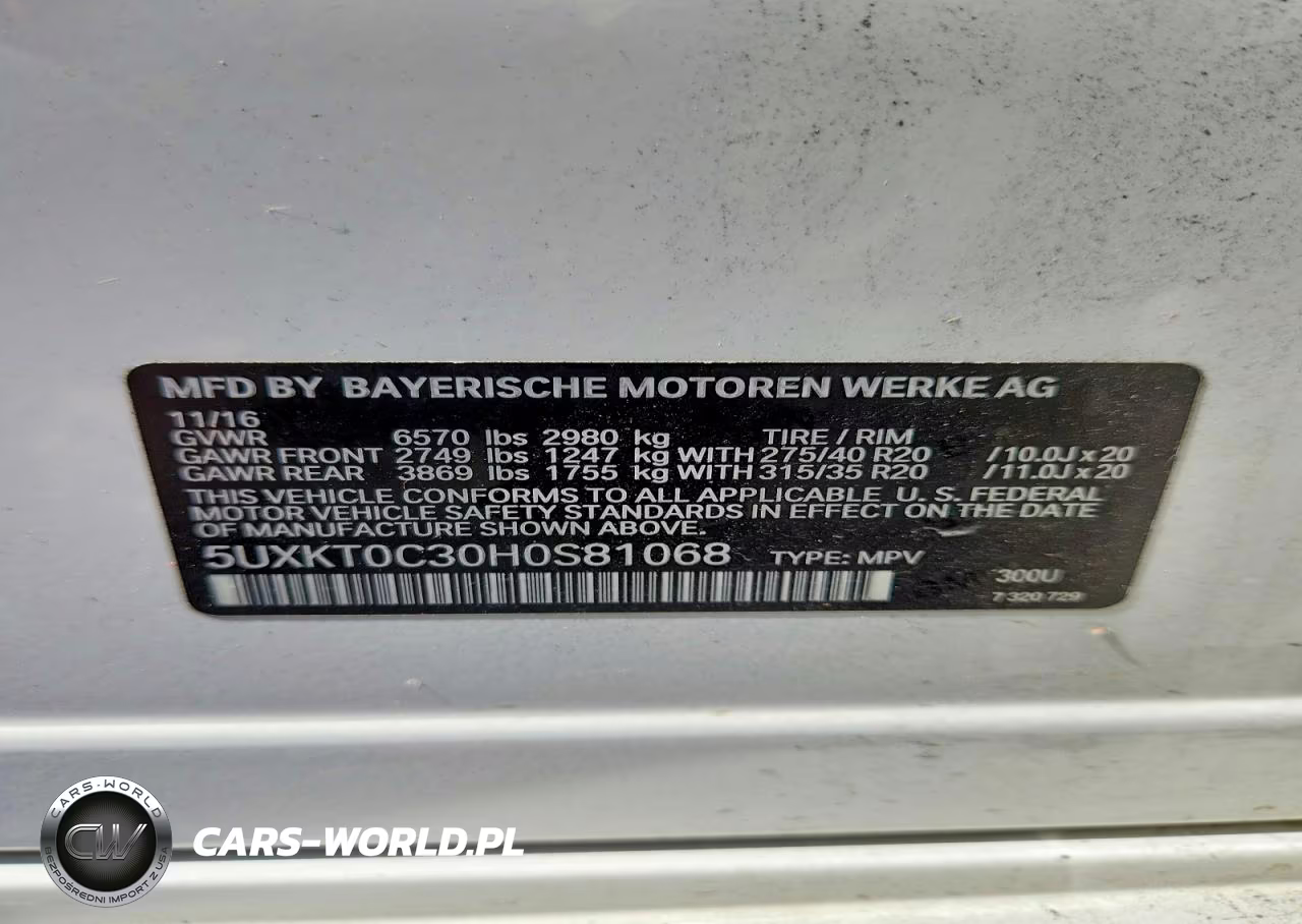 2017 BMW X5 Xdr40E VIN:5UXKT0C30H0S81068 - 13