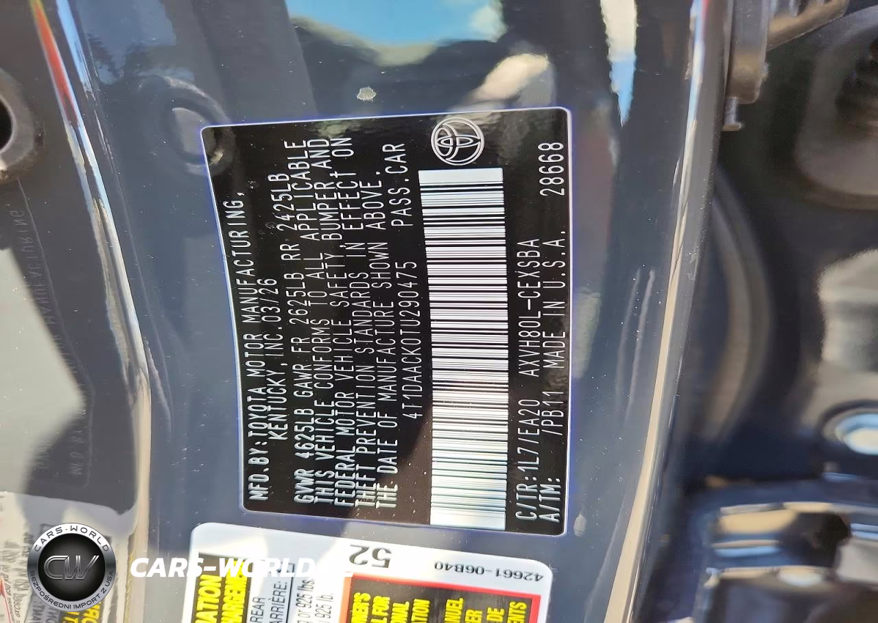 2026 Toyota Camry Se VIN:4T1DAACK0TU290475 - 12