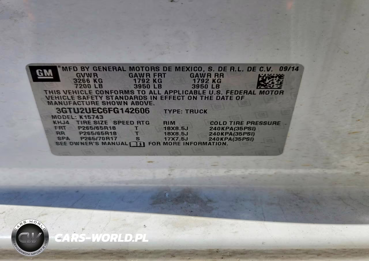 2015 GMC Sierra K1500 Sle VIN:3GTU2UEC6FG142606 - 12