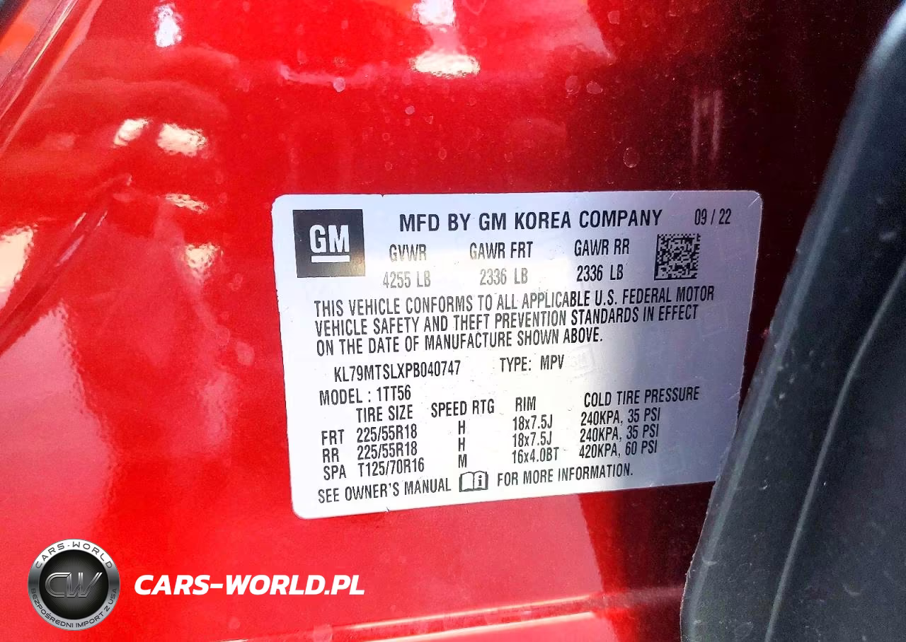 2023 Chevrolet Trailblazer Rs VIN:KL79MTSLXPB040747 - 12