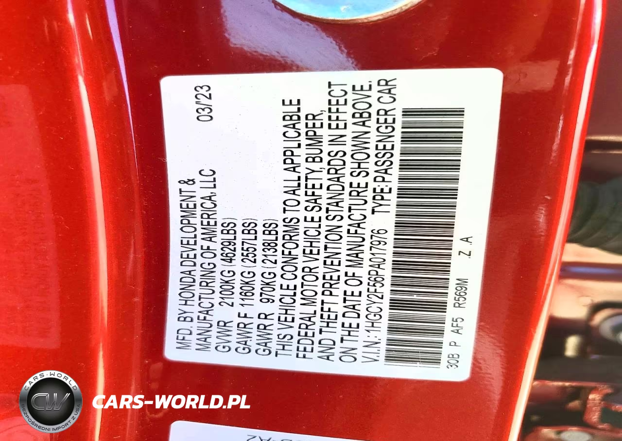 2023 Honda Accord Hybrid Sport VIN:1HGCY2F56PA017976 - 12