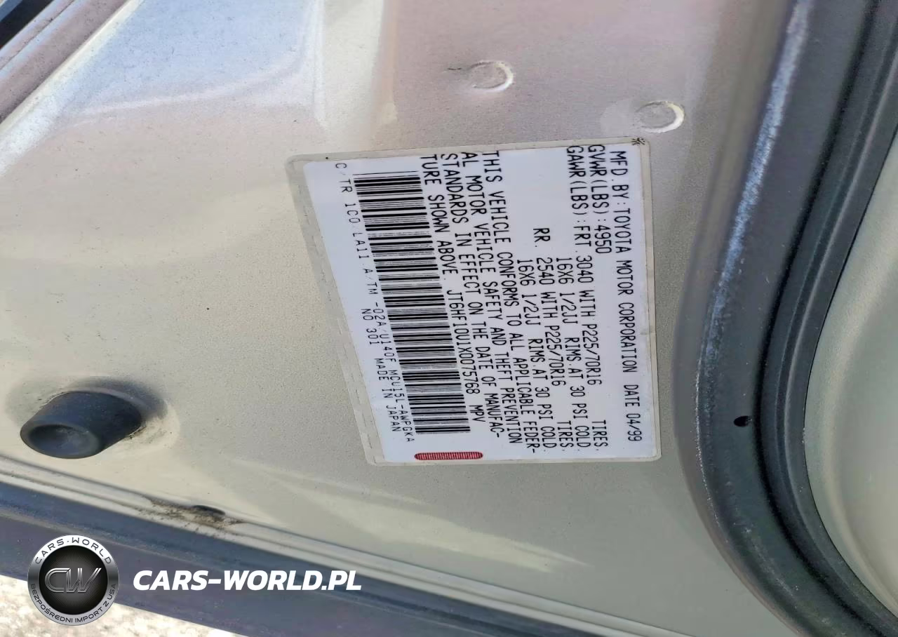 1999 Lexus Rx 300 VIN:JT6HF10U1X0075768 - 13
