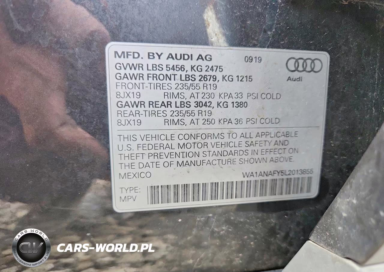 2020 Audi Q5 Premium VIN:WA1ANAFY5L2013855 - 13
