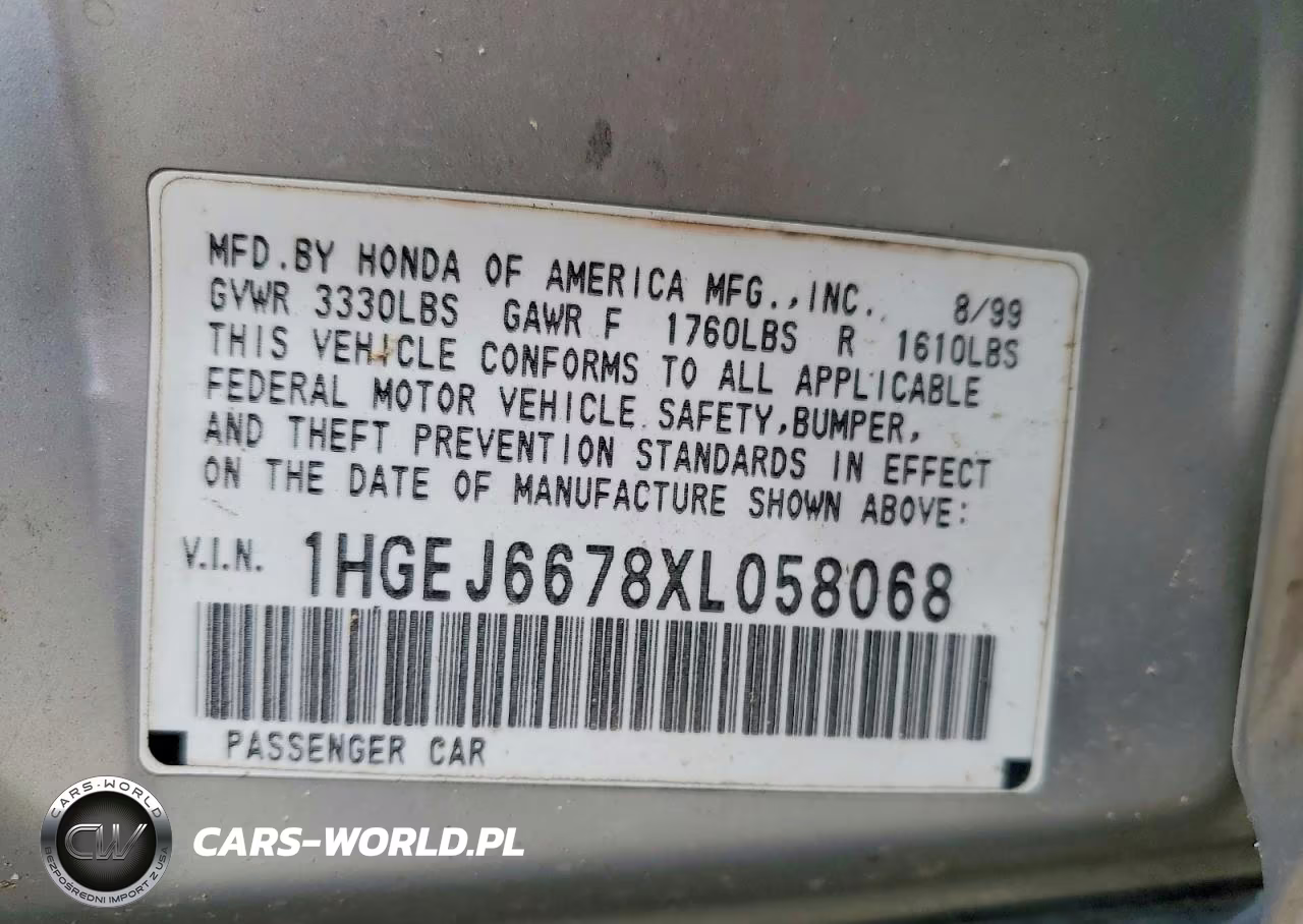 1999 Honda Civic Lx VIN:1HGEJ6678XL058068 - 13