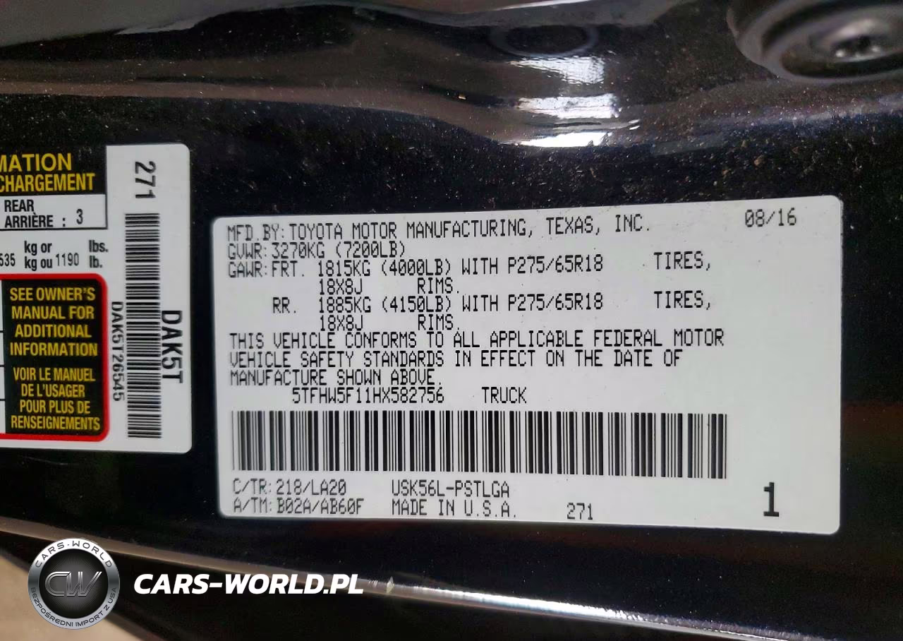 2017 Toyota Tundra Crewmax Limited VIN:5TFHW5F11HX582756 - 12
