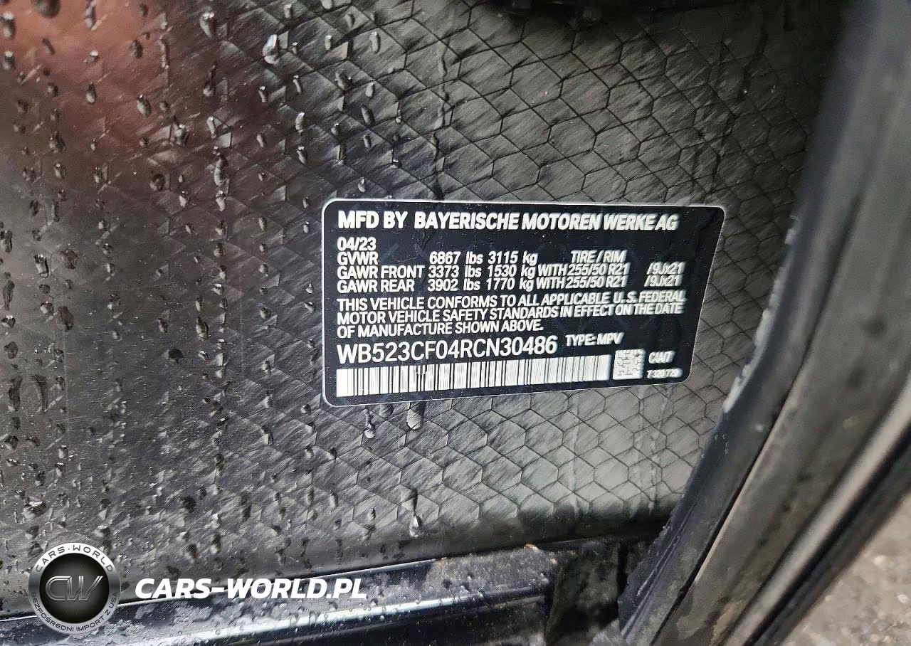2024 BMW Ix xDrive50 VIN:WB523CF04RCN30486 - 13