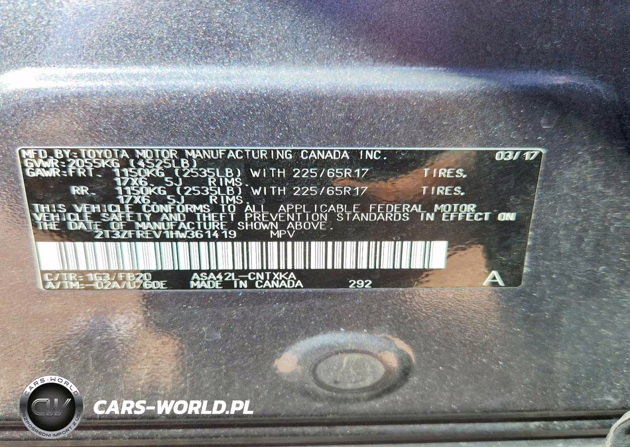 2017 Toyota Rav4 Le VIN:2T3ZFREV1HW361419 - 12