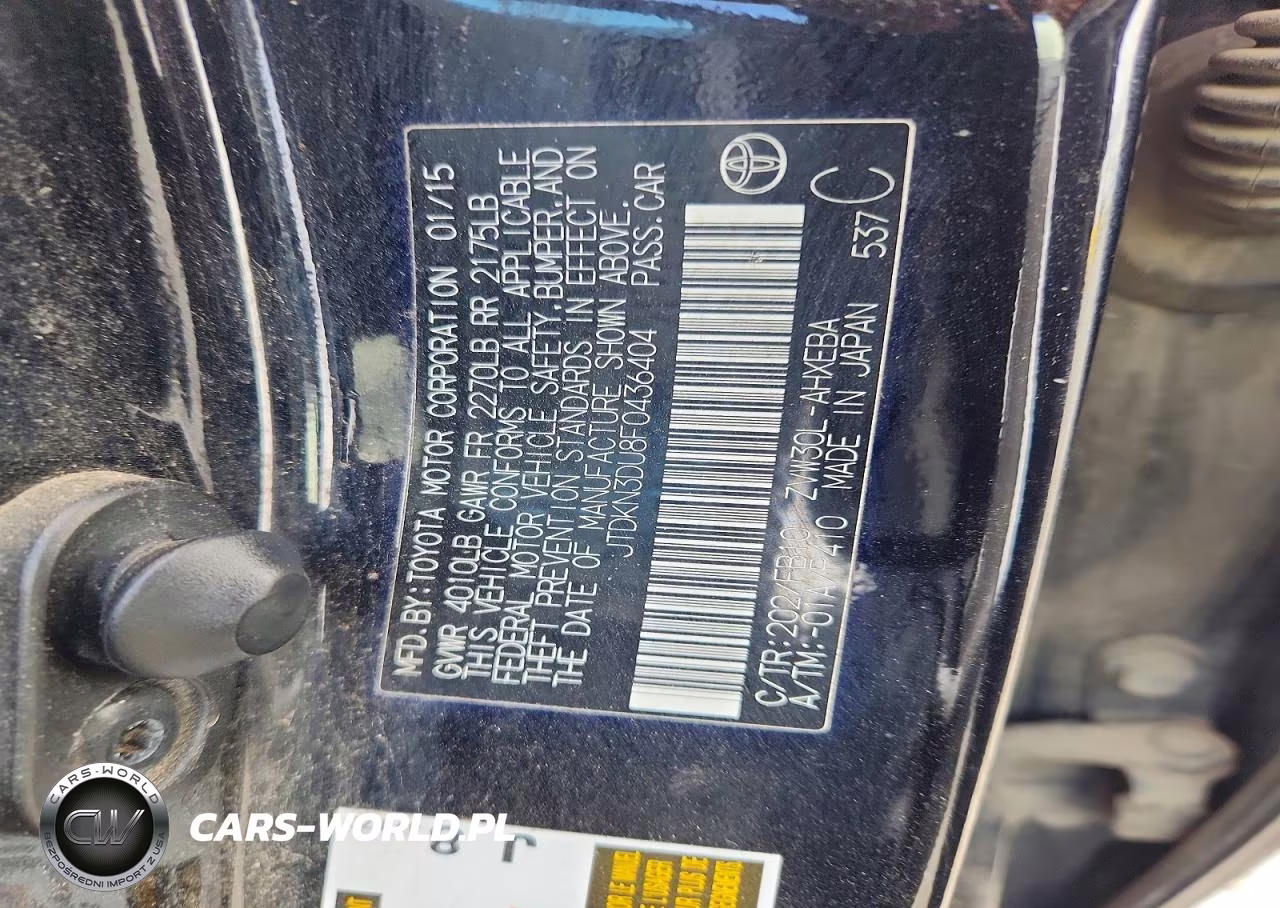 2015 Toyota Prius Two VIN:JTDKN3DU8F0436404 - 13