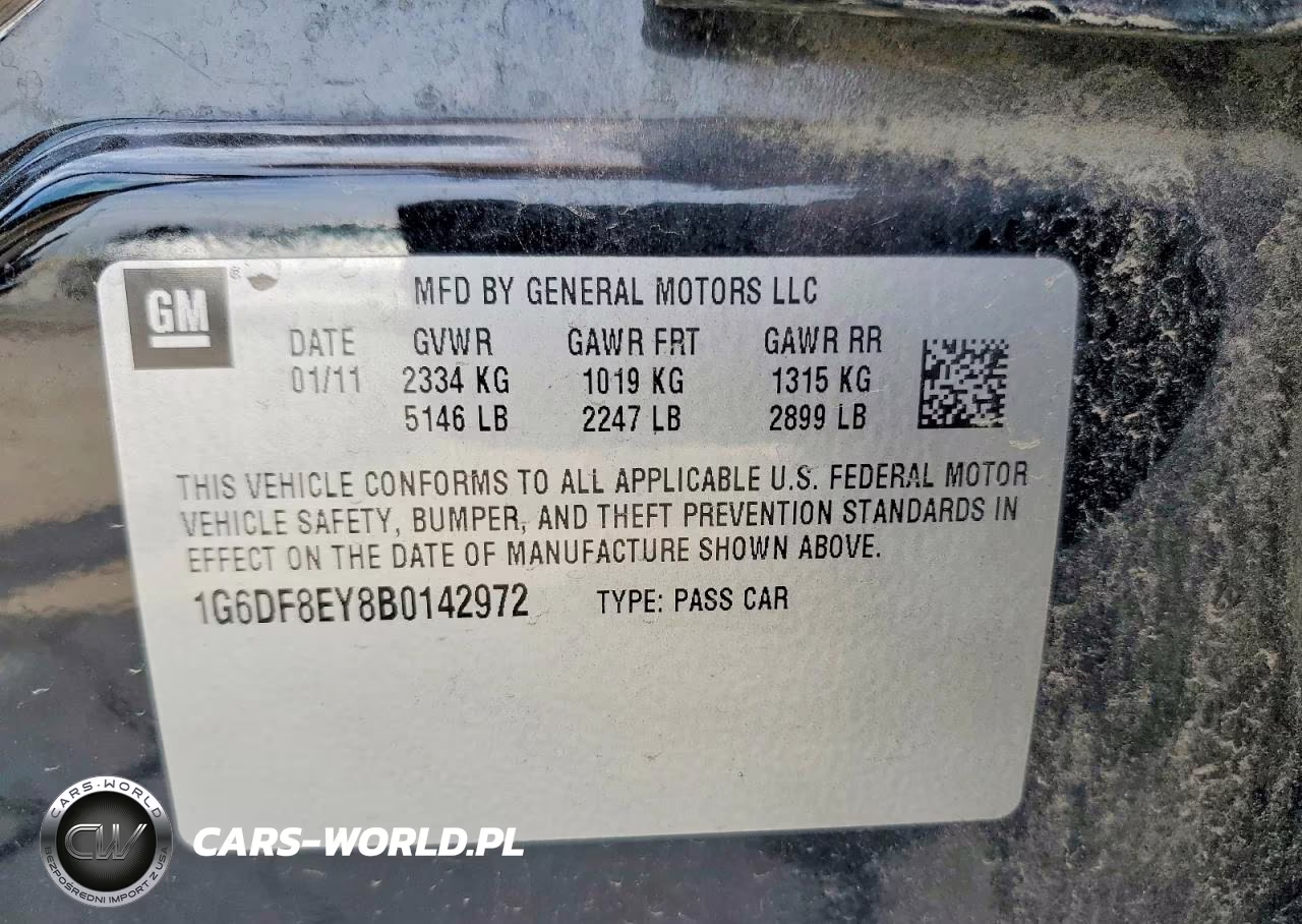 2011 Cadillac Cts Luxury Collection VIN:1G6DF8EY8B0142972 - 12