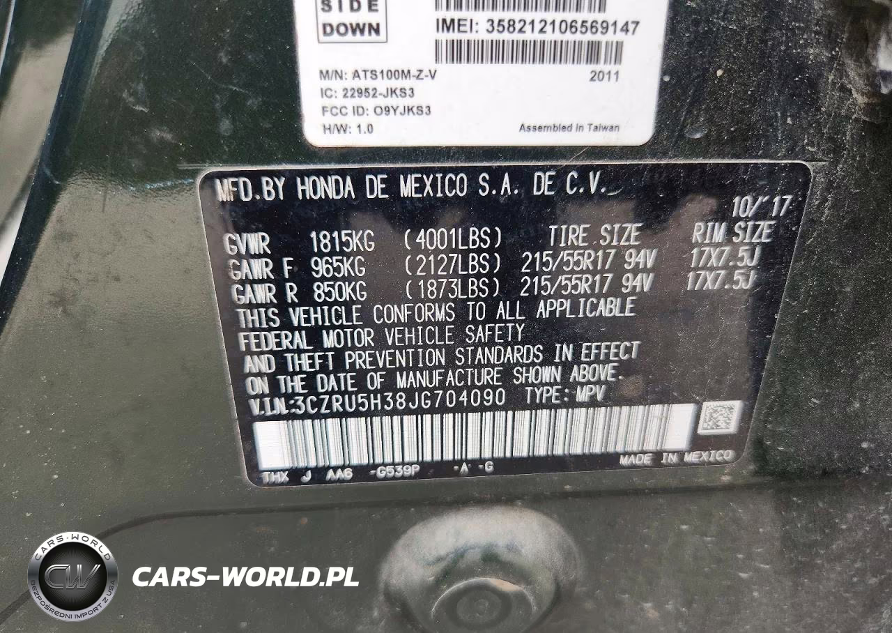 2018 Honda Hr-V Lx VIN:3CZRU5H38JG704090 - 13