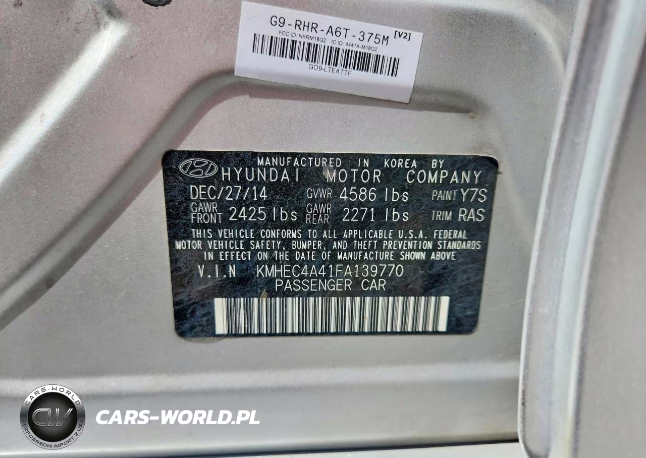 2015 Hyundai Sonata Hybrid Base VIN:KMHEC4A41FA139770 - 13
