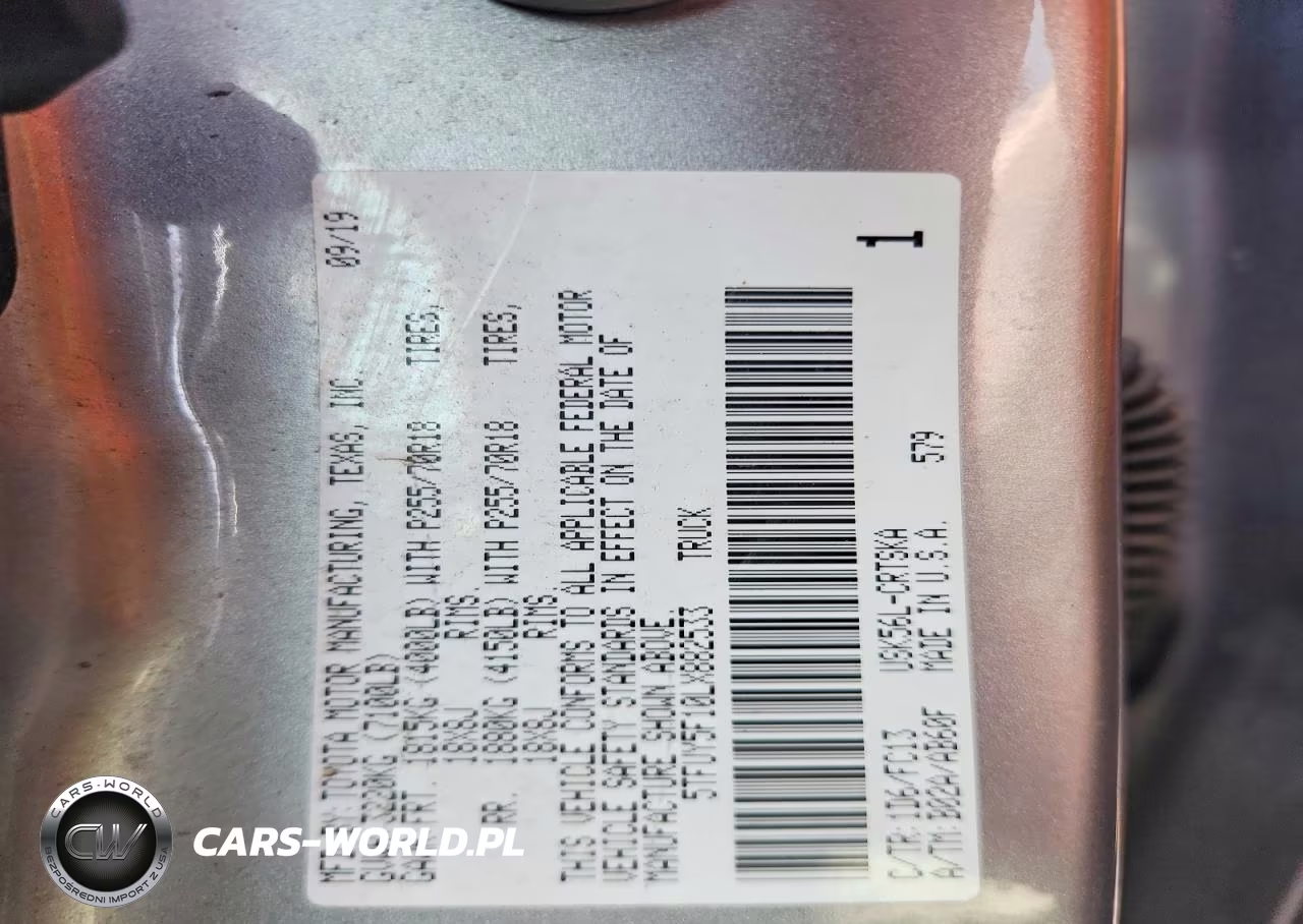 2020 Toyota Tundra Sr5 VIN:5TFUY5F10LX882533 - 12
