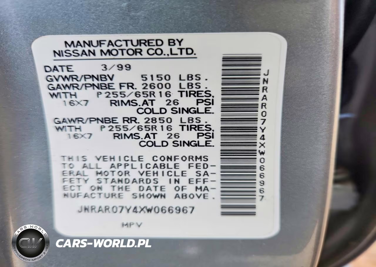 1999 Infiniti Qx4 Base VIN:JNRAR07Y4XW066967 - 14
