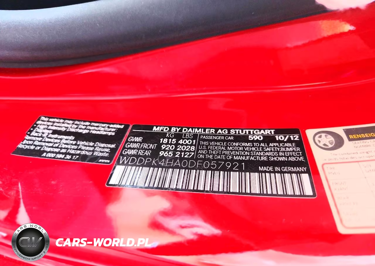 2013 Mercedes-Benz Slk 250 VIN:WDDPK4HA0DF057921 - 12