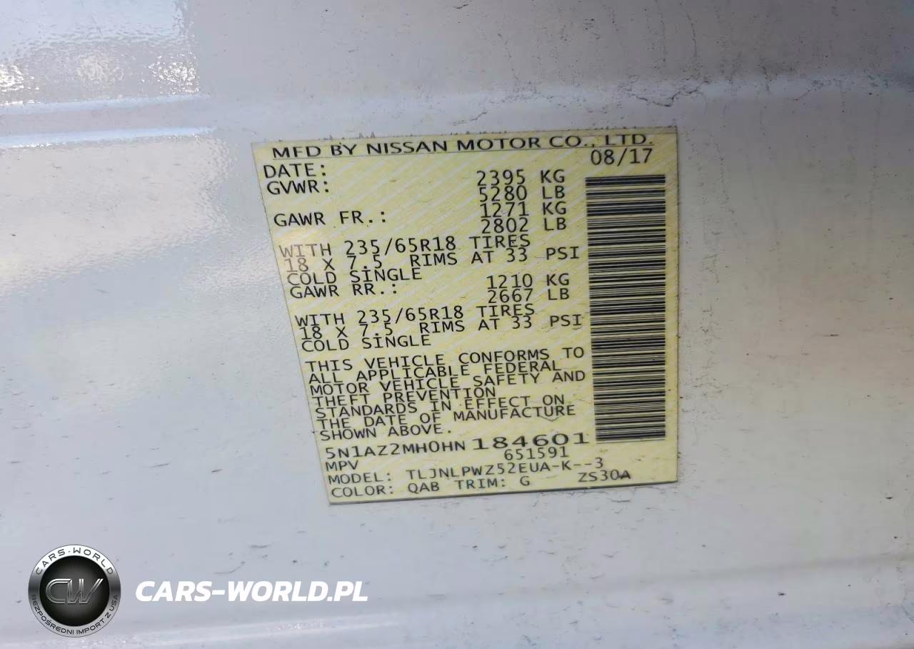 2017 Nissan Murano S VIN:5N1AZ2MH0HN184601 - 13