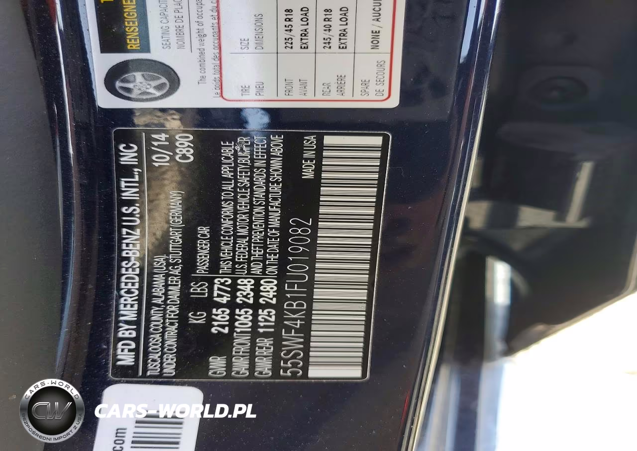 2015 Mercedes-Benz C 300 4Matic VIN:55SWF4KB1FU019082 - 12