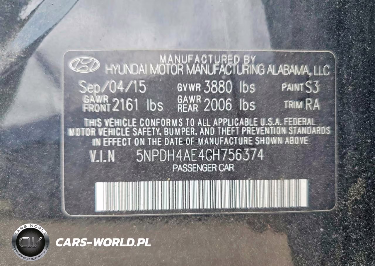 2016 Hyundai Elantra Se VIN:5NPDH4AE4GH756374 - 12