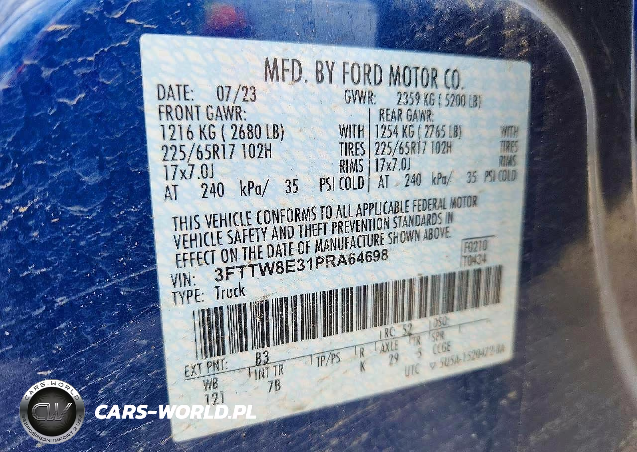 2023 Ford Maverick Xl VIN:3FTTW8E31PRA64698 - 13