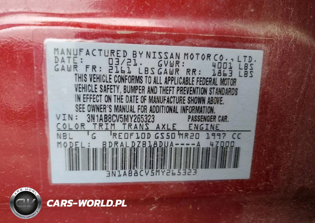2021 Nissan Sentra Sv VIN:3N1AB8CV5MY265323 - 12