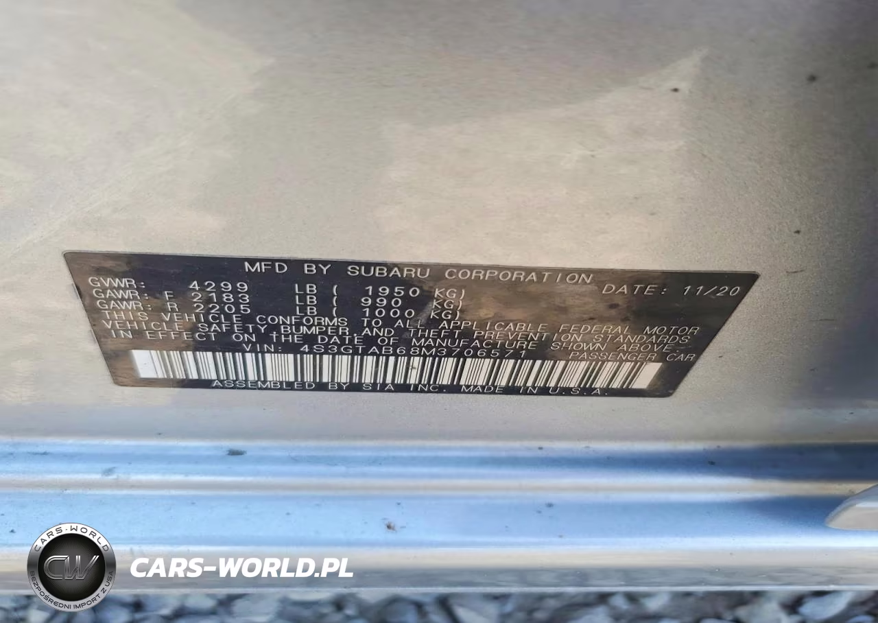 2021 Subaru Impreza VIN:4S3GTAB68M3706571 - 13
