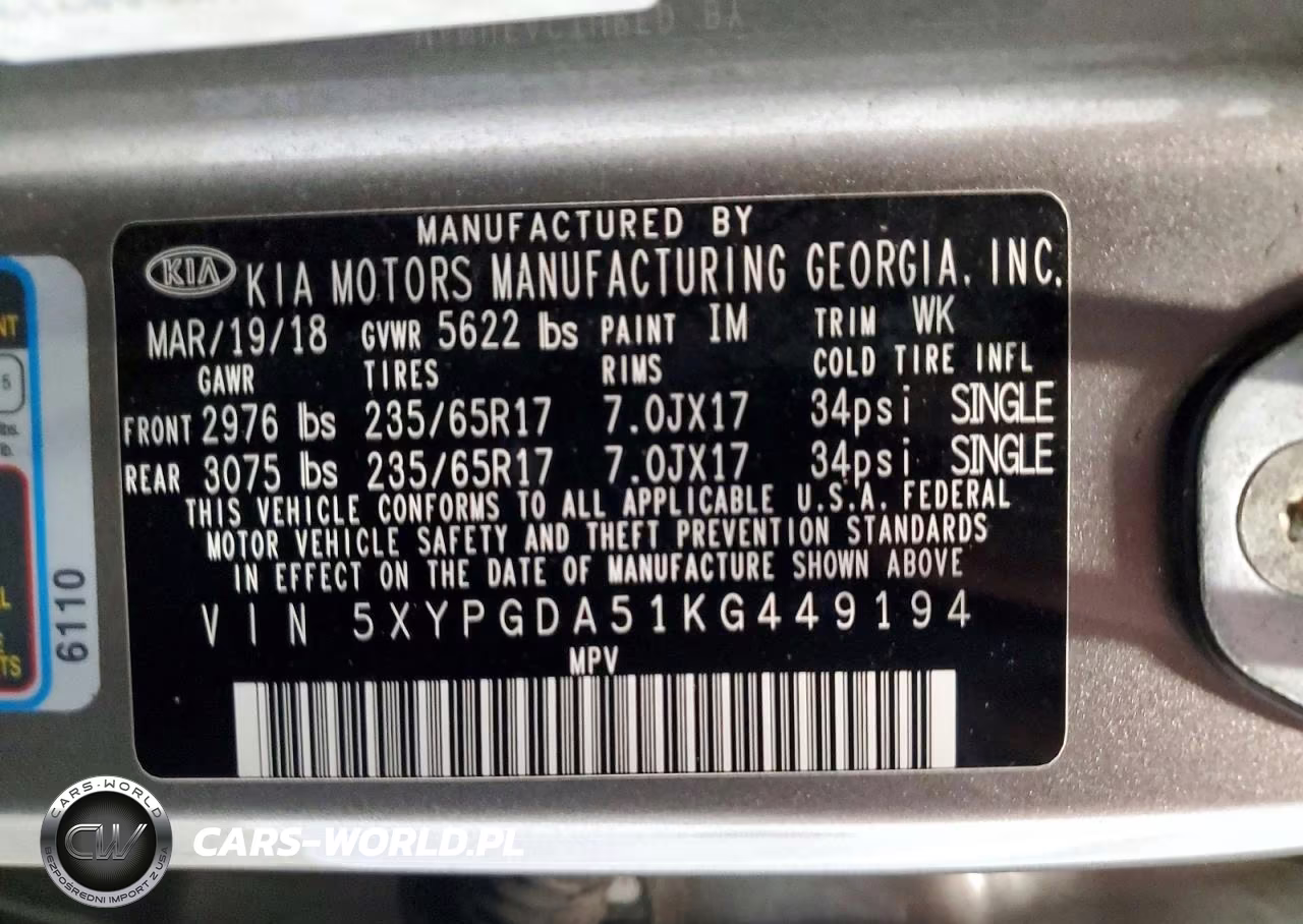 2019 Kia Sorento Lx V6 VIN:5XYPGDA51KG449194 - 13