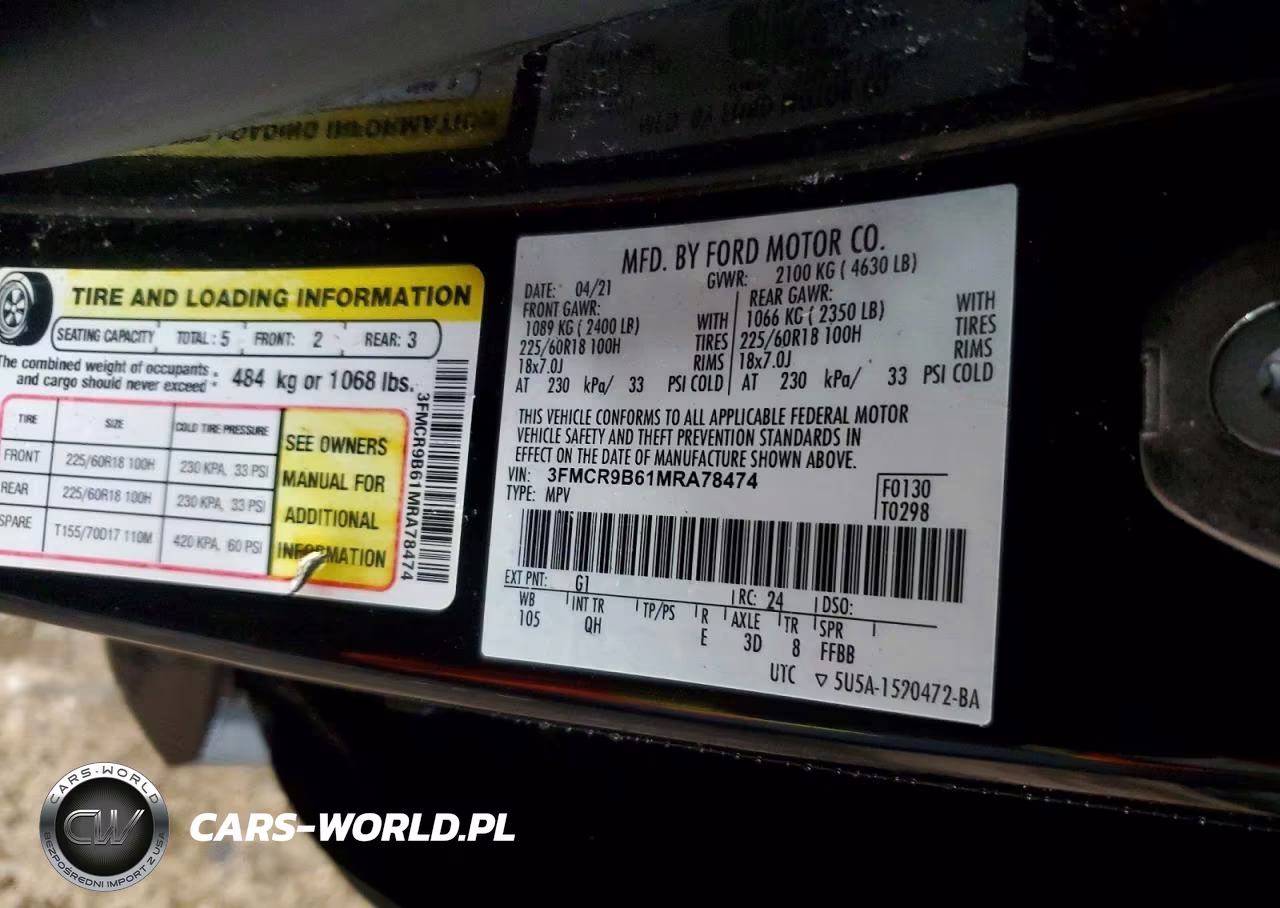 2021 Ford Bronco Sport Big Bend VIN:3FMCR9B61MRA78474 - 12