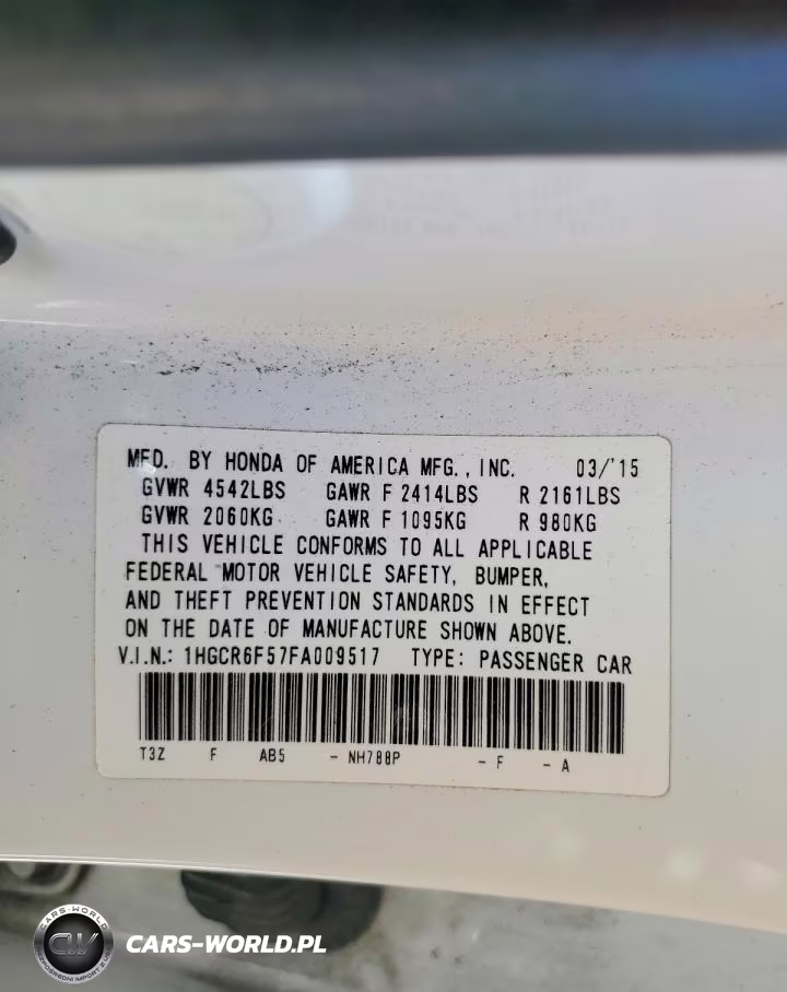 2015 Honda Accord Hybrid Exl VIN:1HGCR6F57FA009517 - 12