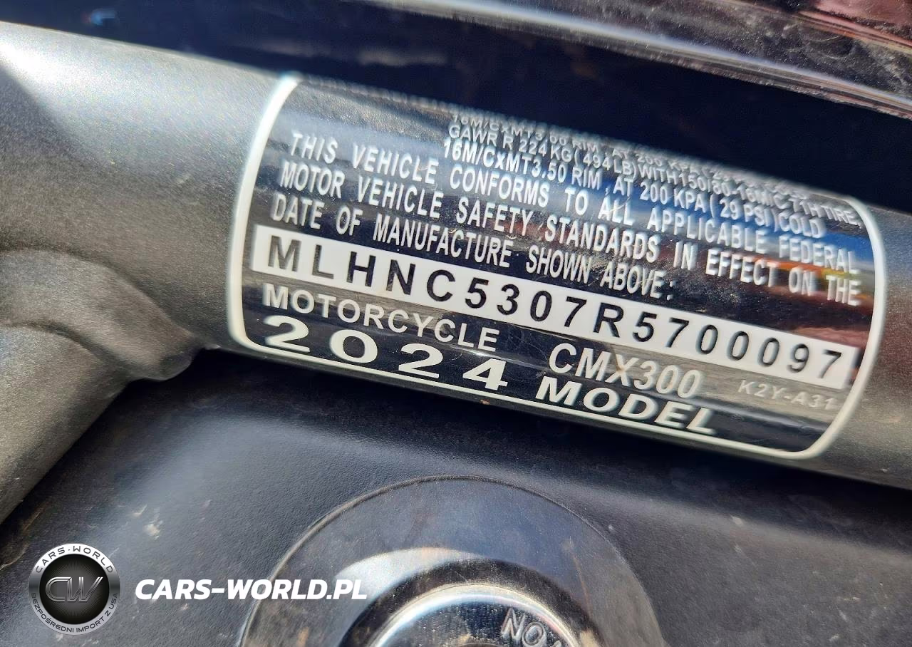 2024 Honda Cmx300 VIN:MLHNC5307R5700097 - 9