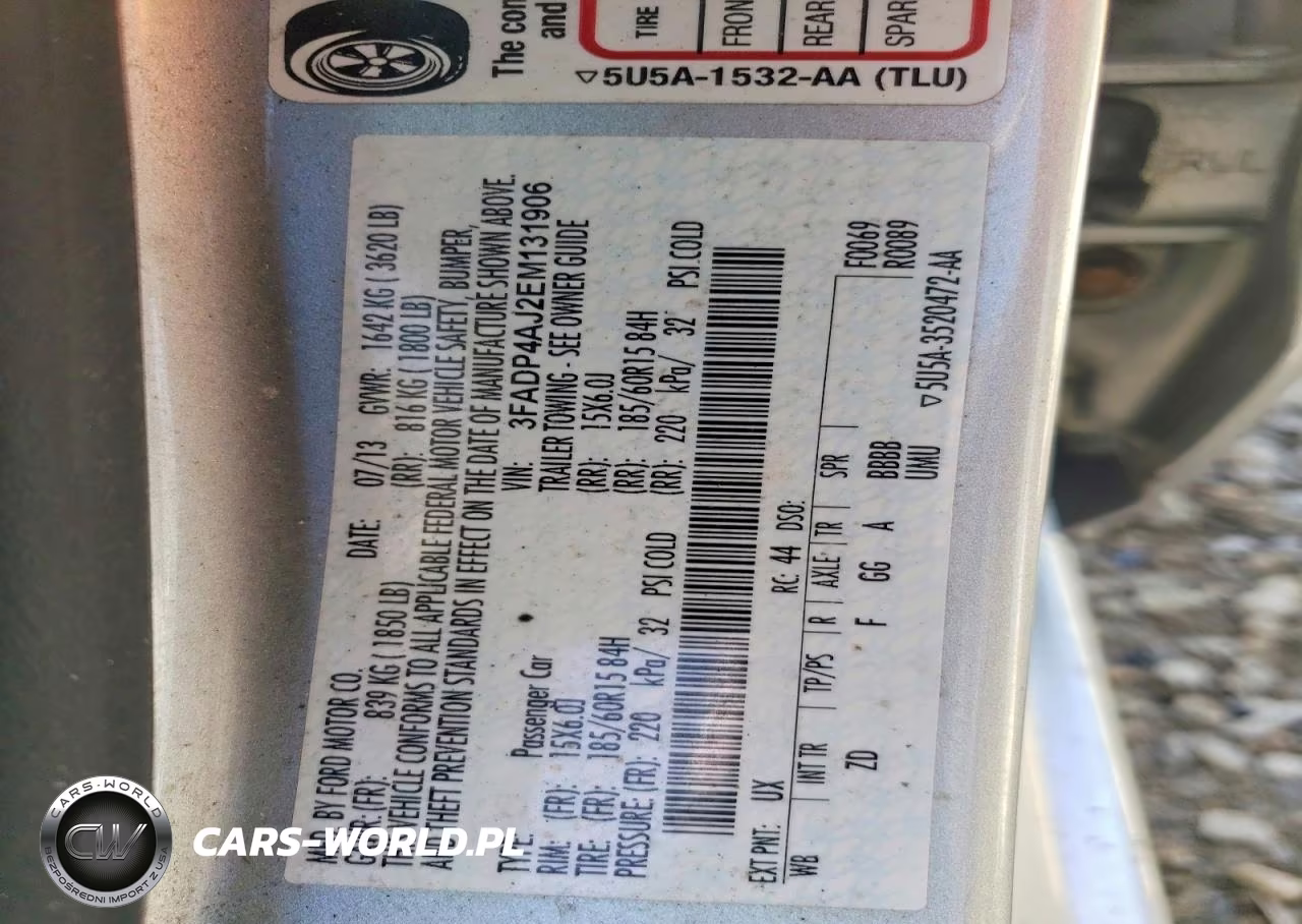 2014 Ford Fiesta S VIN:3FADP4AJ2EM131906 - 12