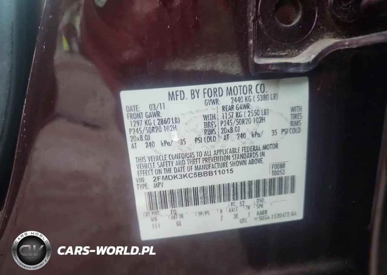 2011 Ford Edge Limited VIN:2FMDK3KC5BBB11015 - 13