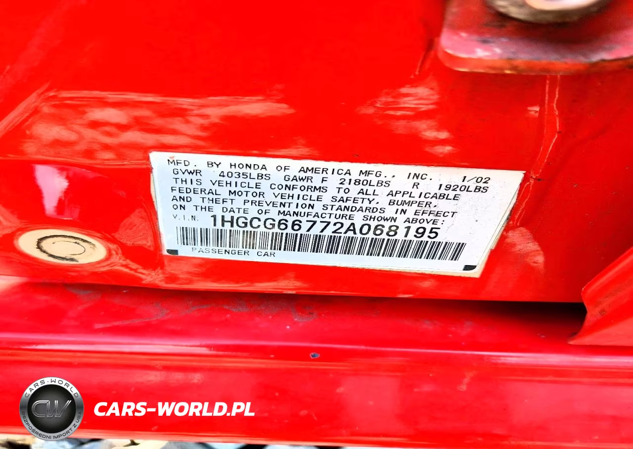 2002 Honda Accord Lx VIN:1HGCG66772A068195 - 12